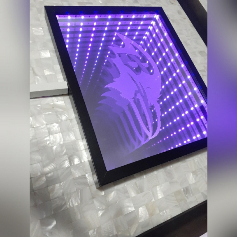 Baltimore Ravens NFL LED Infinity Mirror Shell Art - Picture 9 of 11